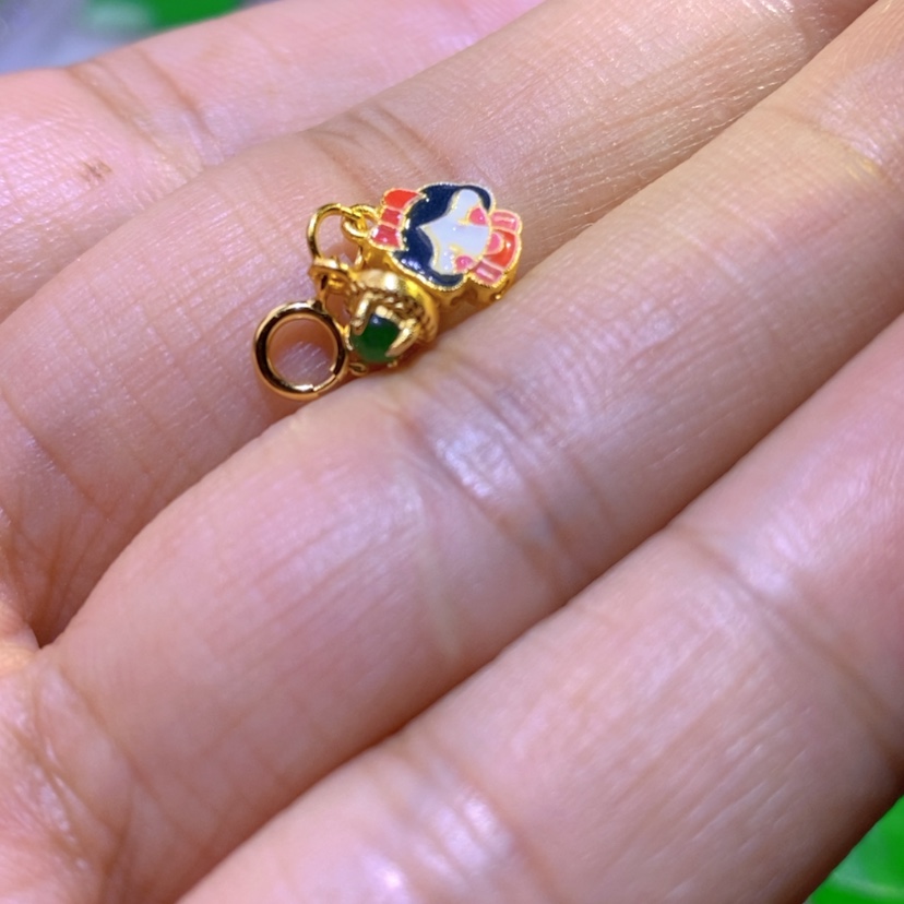 【闪购商品】翡翠挂件银S925镶嵌天然翡翠
