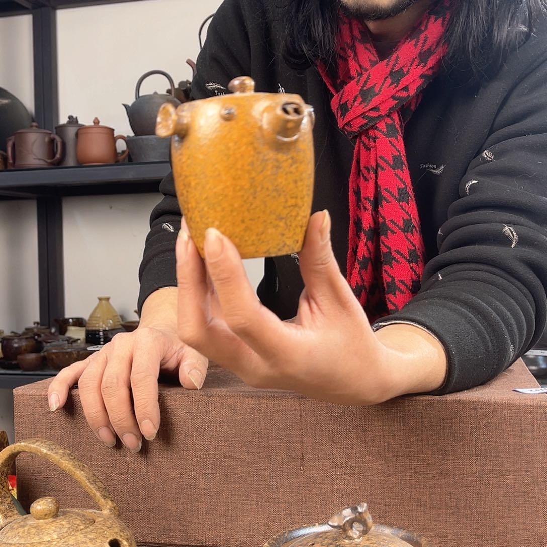 紫泥茶壶紫砂粗陶茶器