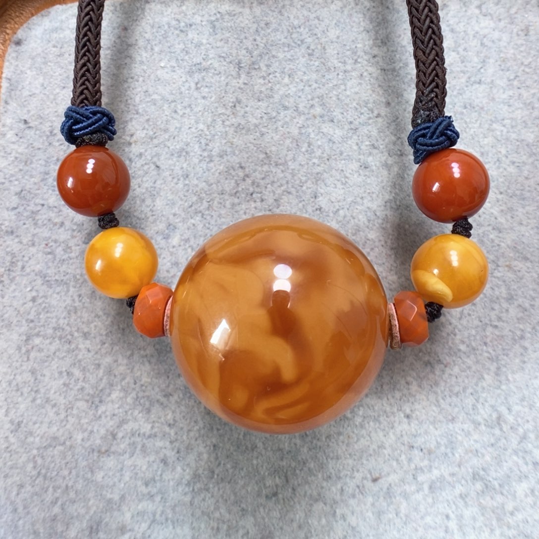 蜜蜡项链未镶嵌蜜蜡锁骨