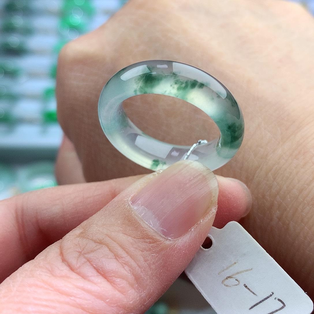 未镶嵌戒指翡翠16-17号