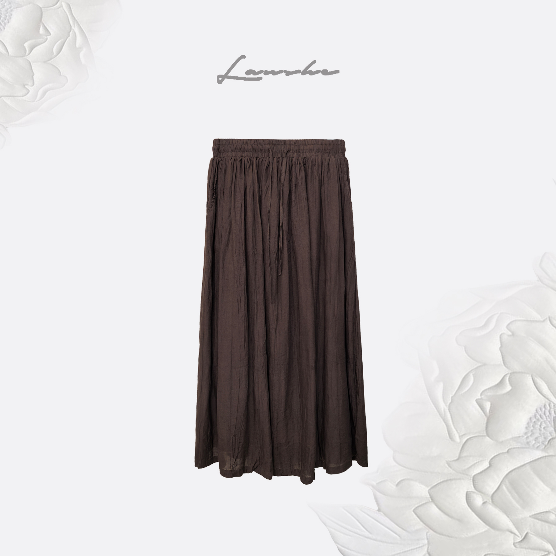 苎麻立体剪裁宽松半裙Z