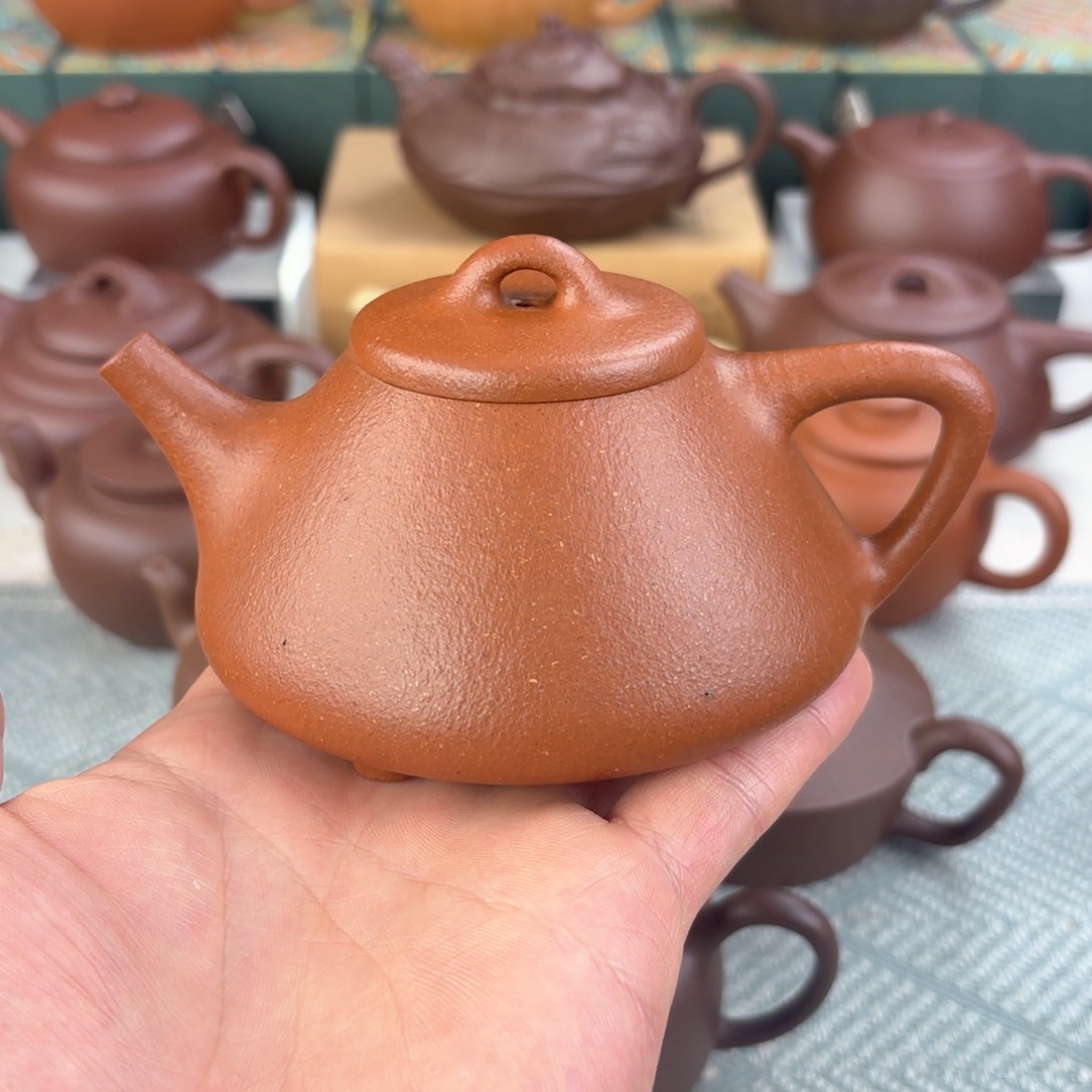 紫砂茶壶微瑕 纯红子冶 230cc