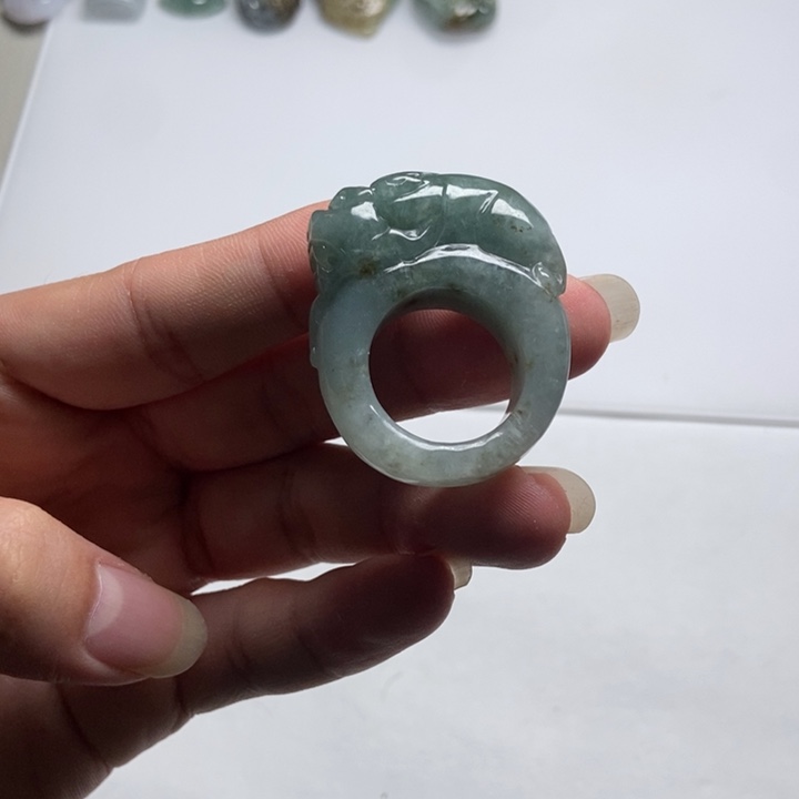 翡翠未镶嵌颈饰貔貅戒11