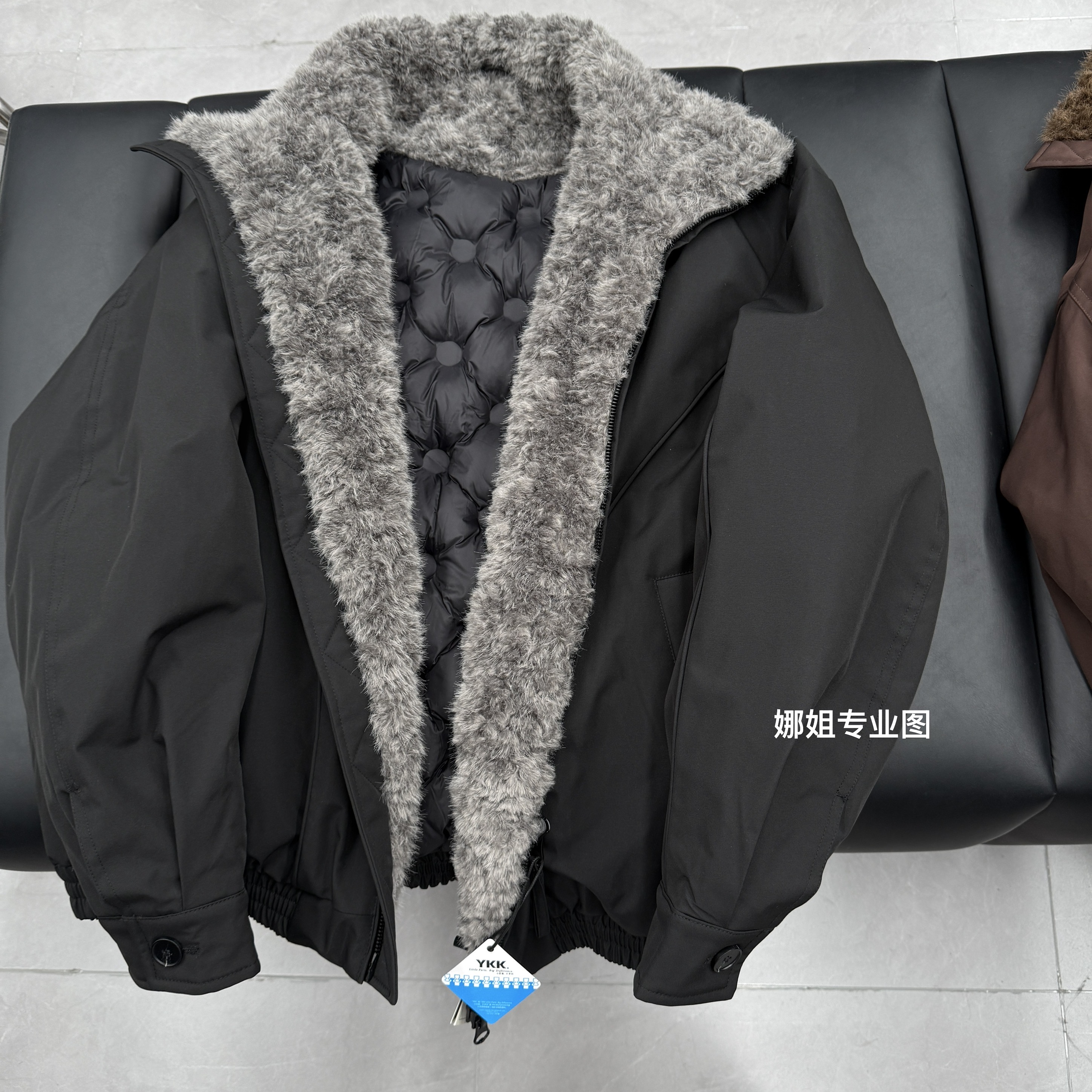 2025潮嘢男士羊羔毛羽绒服保暖外套冬季男款短款羽绒内胆加厚派克