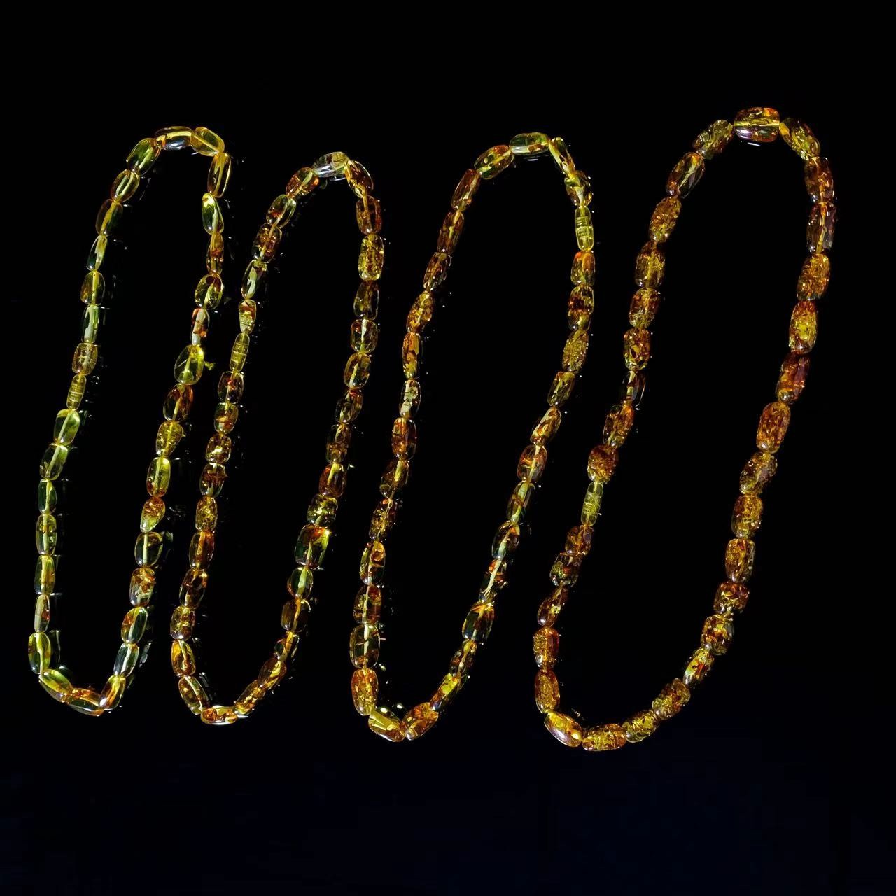 M2492-琥珀虫花珀原石项链-多样性发货只发一件