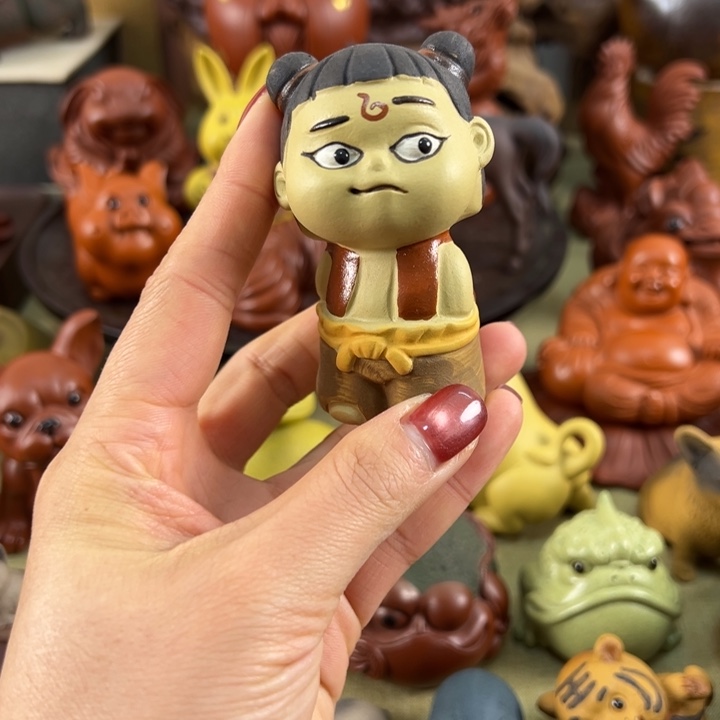 紫砂茶宠紫砂哪吒