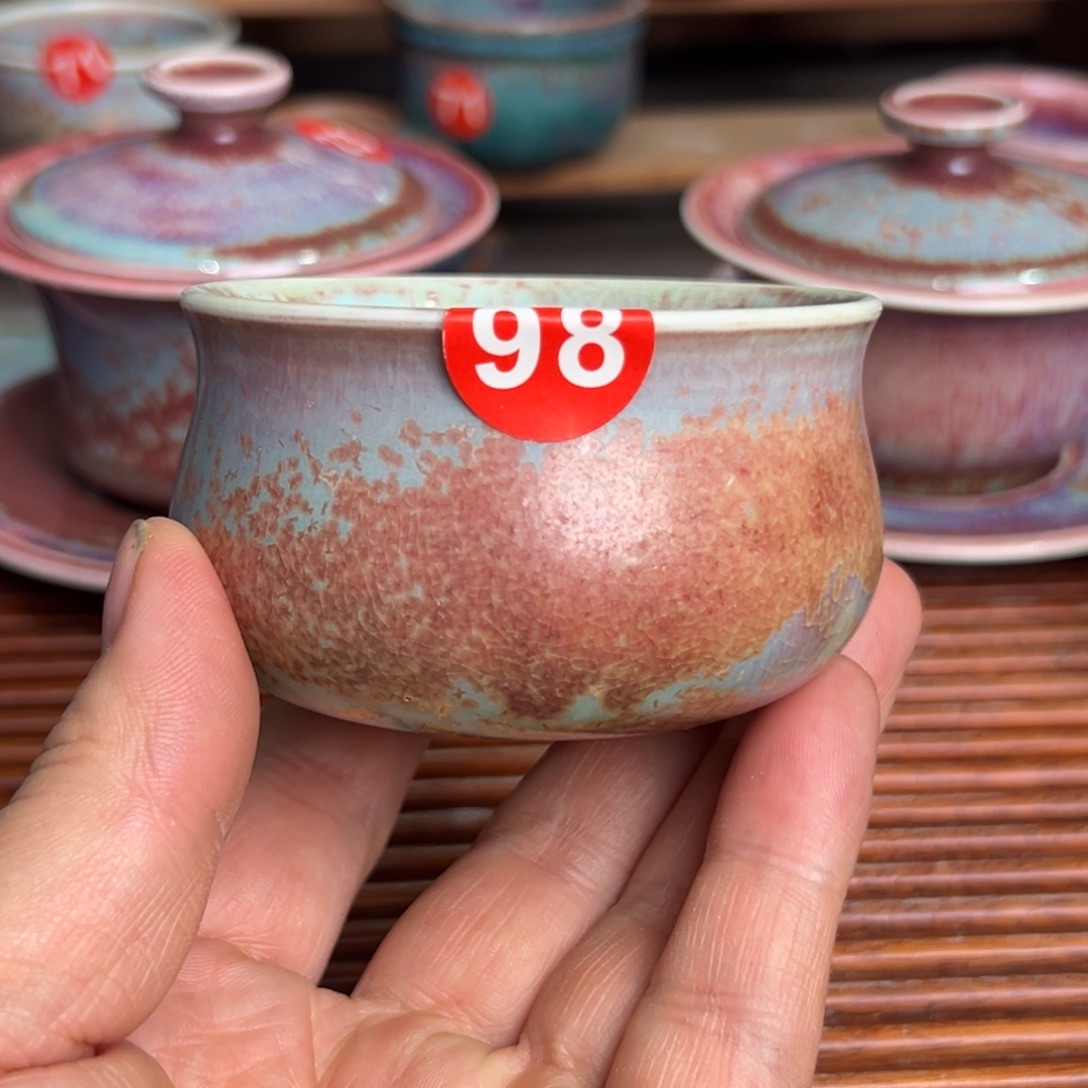 手工制作钧窑茶器