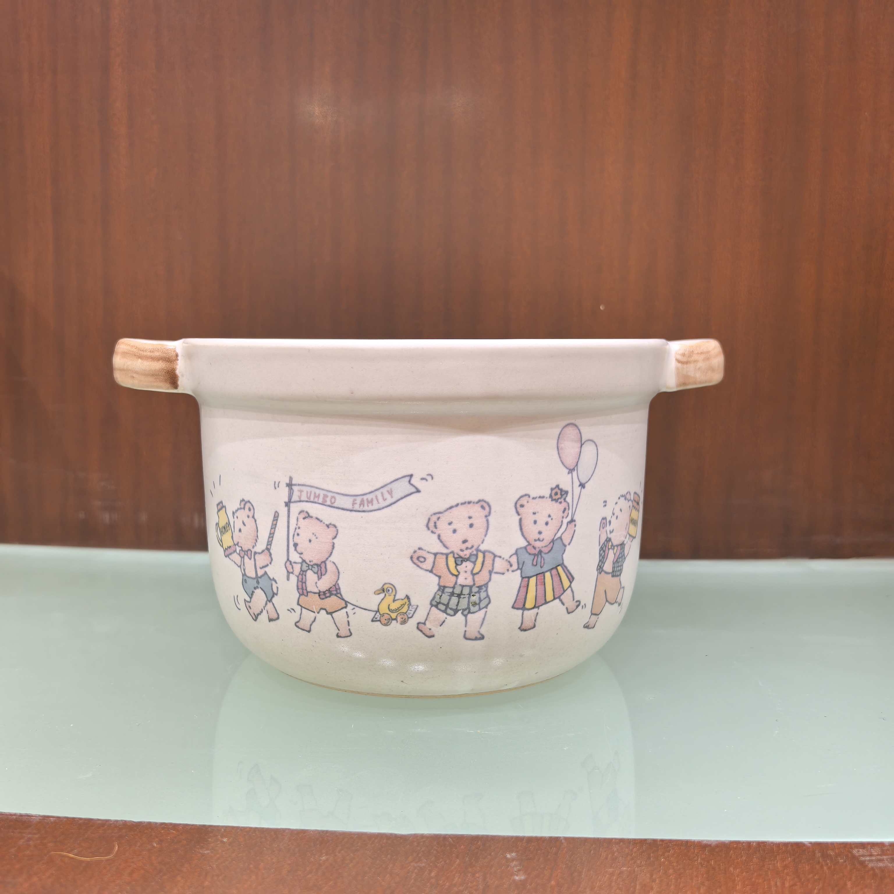 景德镇珍宝2.25升砂锅1913彩色小熊中号