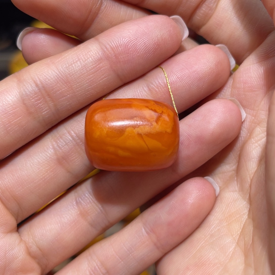 【闪购商品】琥珀裸石未镶嵌桶珠