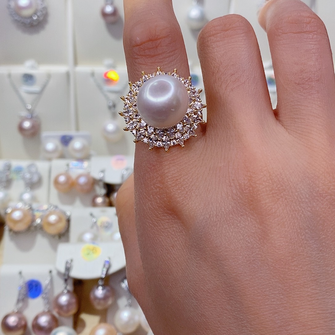 戒指未镶嵌淡水珍珠14➕