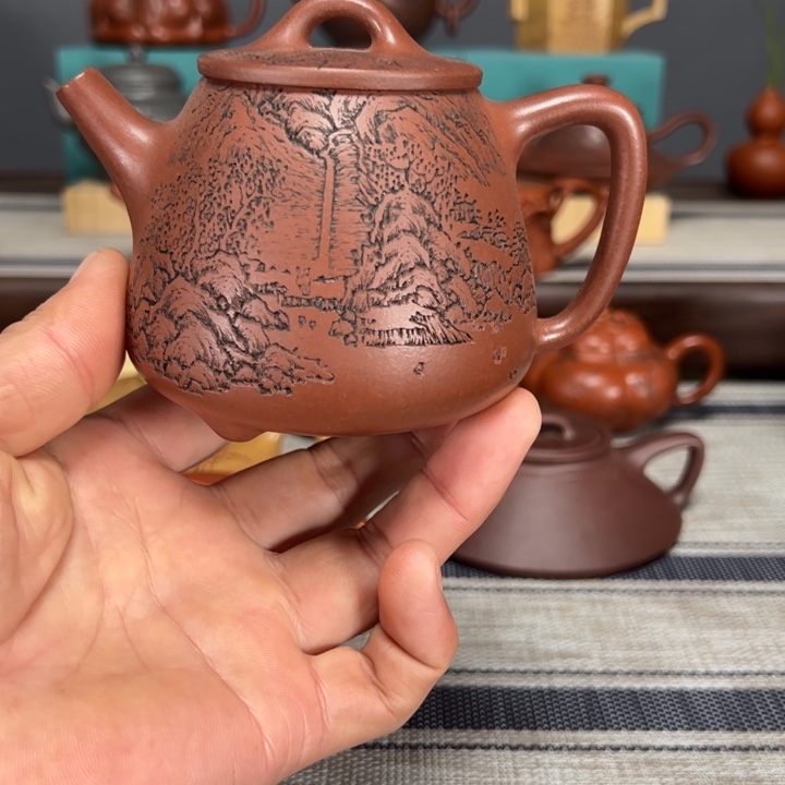 紫砂茶壶麦*全手工底槽清高石瓢容量290c c