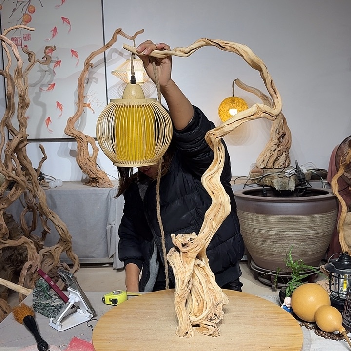 大***1杜鹃根艺术中心根灯