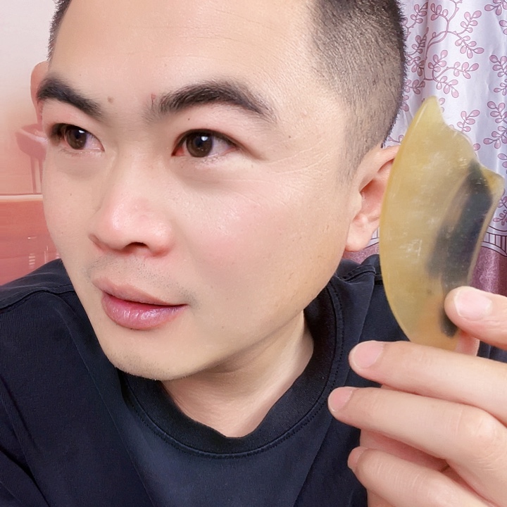 非洲檀香无事牌刮痧板羊角