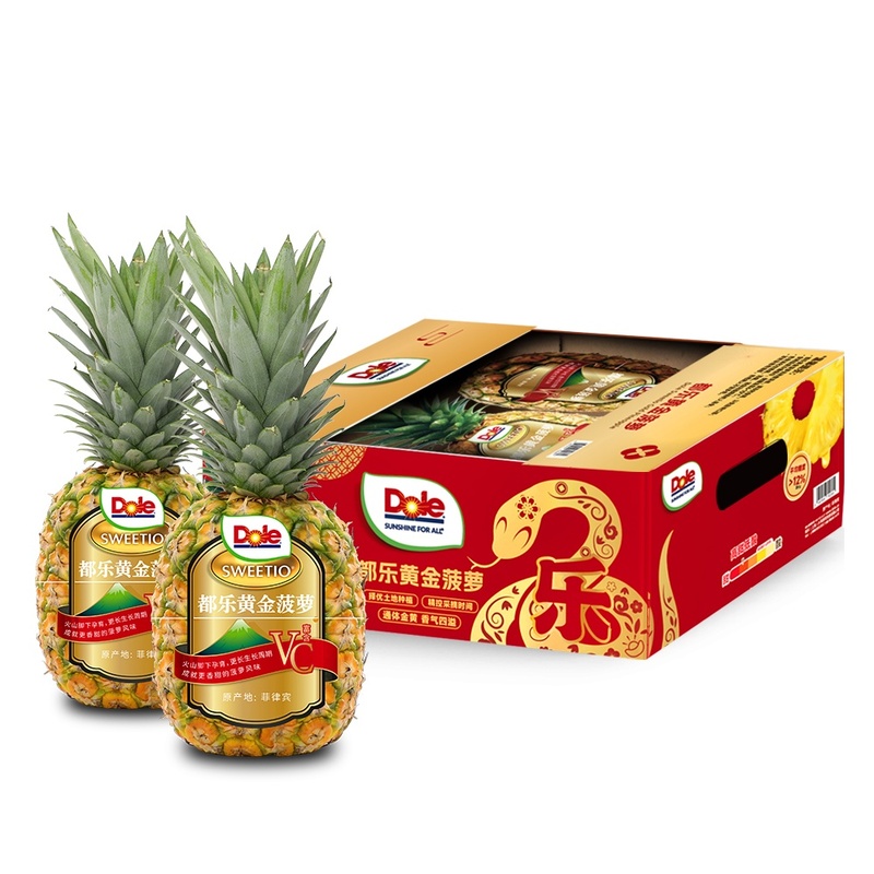 菲律宾进口 都乐黄金菠萝礼盒 2粒装