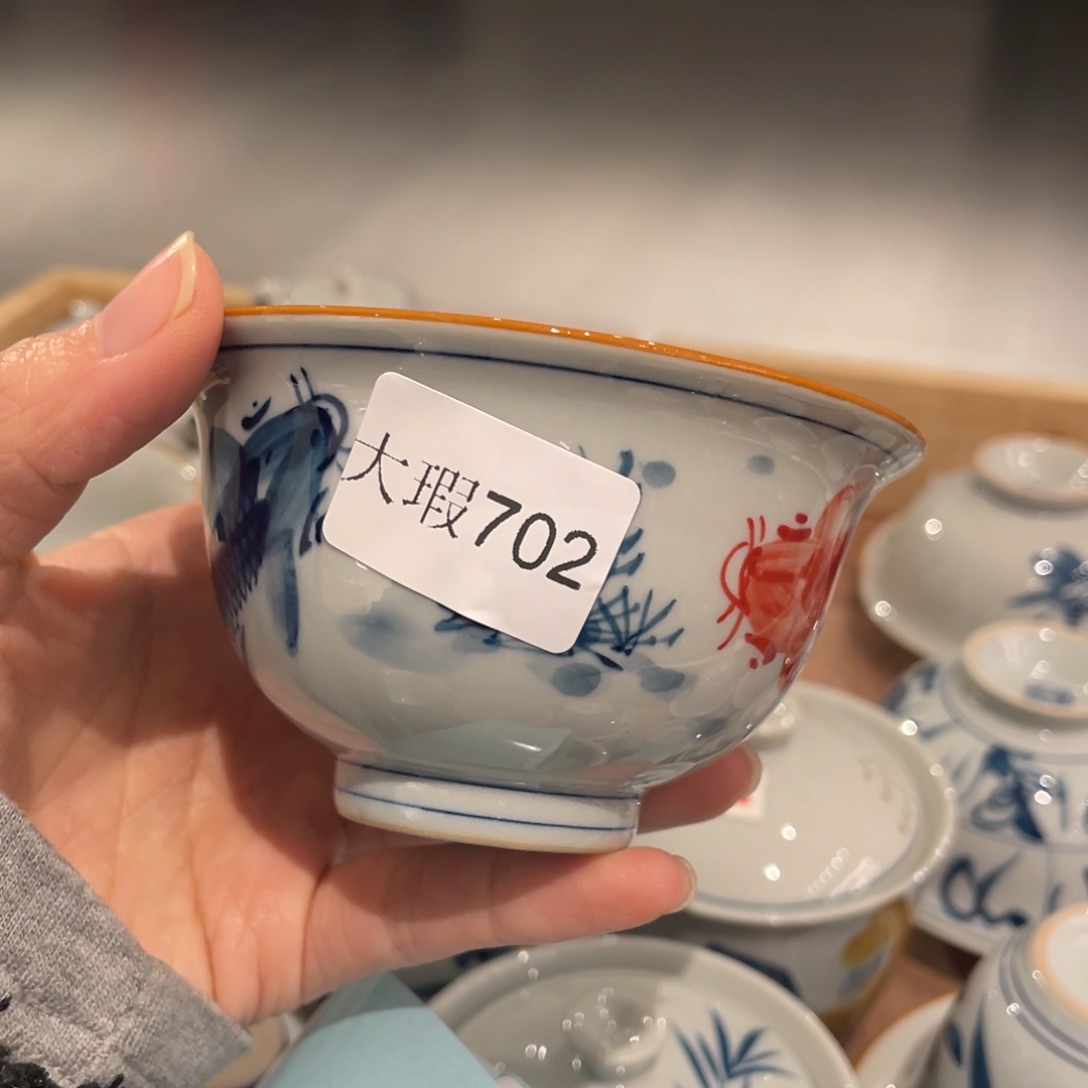有瑕釉下彩纯手绘