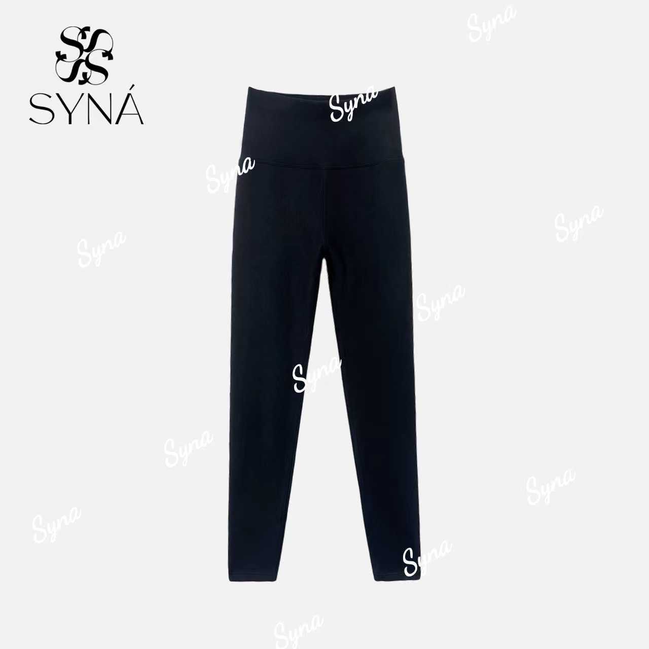 Syna希娜 弹力裸感高腰提臀双面绒打底裤