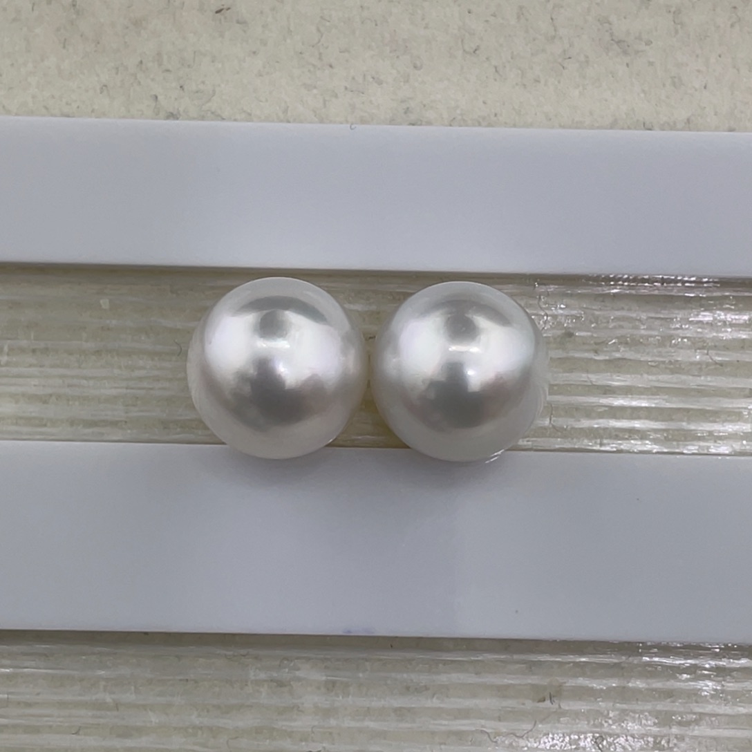 海水珍珠裸珠正圆澳白12-13mm