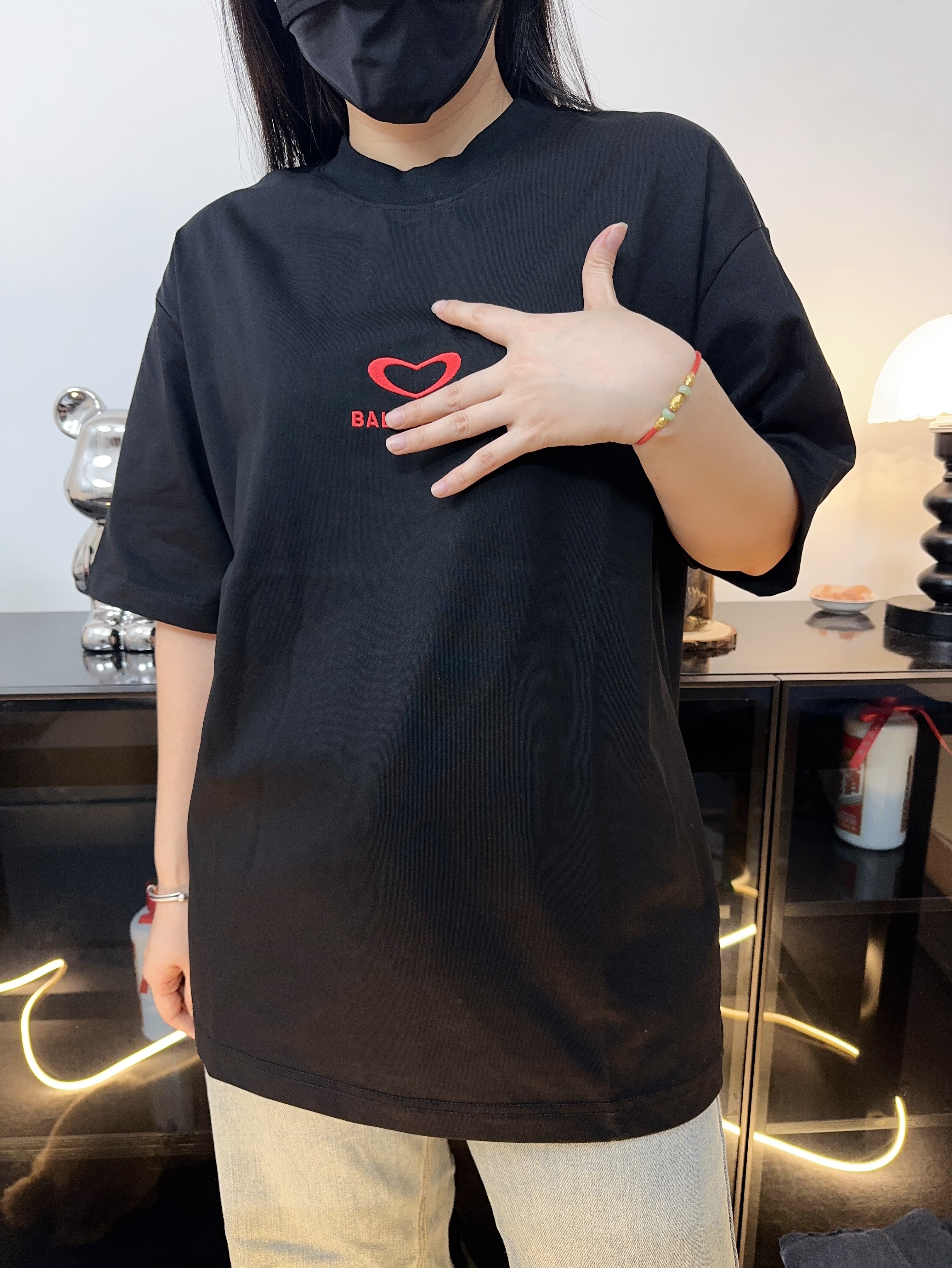 25SS七夕情人节限量款刺绣印花休闲男女同款T恤