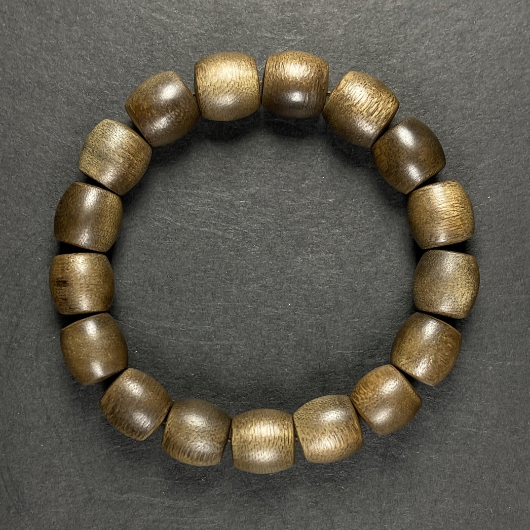 沉香芽庄沉香手串12mm单圈桶珠