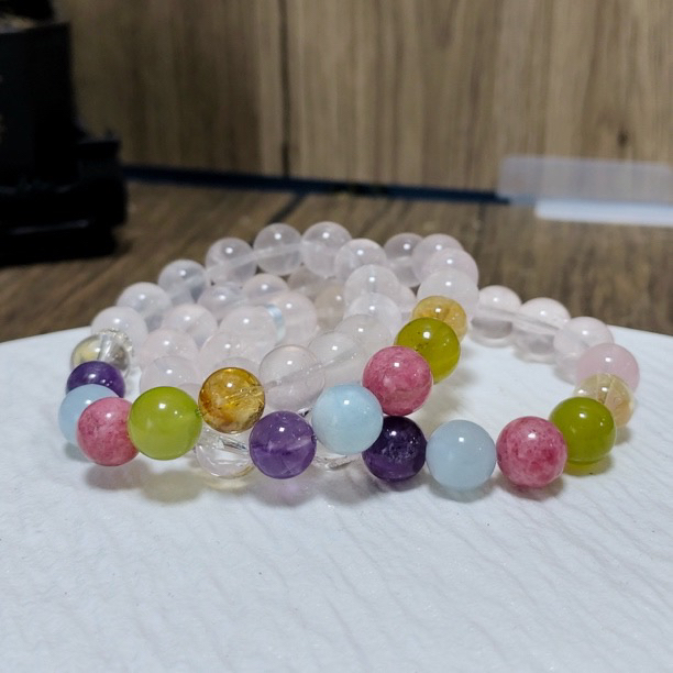 【书记甄选】原创粉水晶单圈手链 约10mm 多样性发一件 2187BB