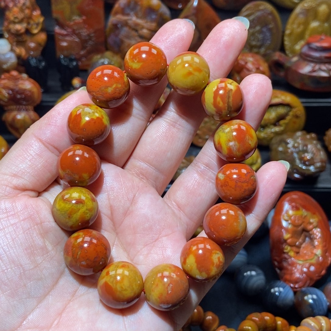 玛瑙/玉髓手链未镶嵌！**心