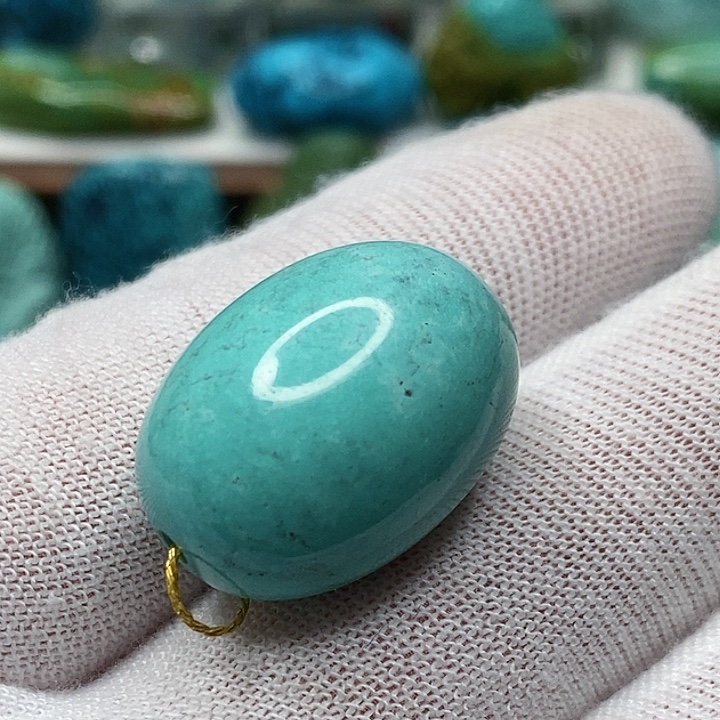 绿松石未镶嵌天然原矿 地大质检