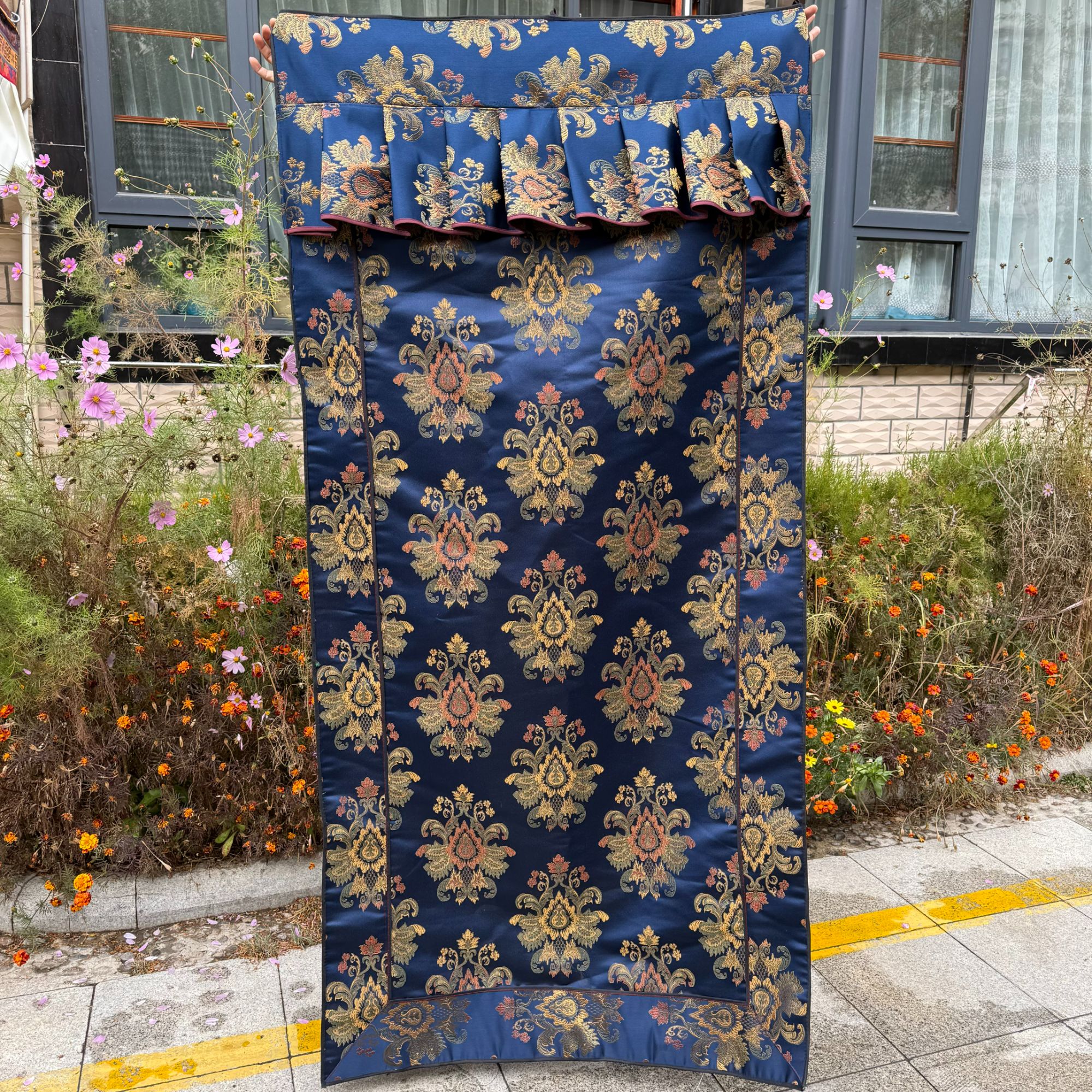 藏式纯手工缝制加厚双层门帘家用轻奢复古风格四季通用