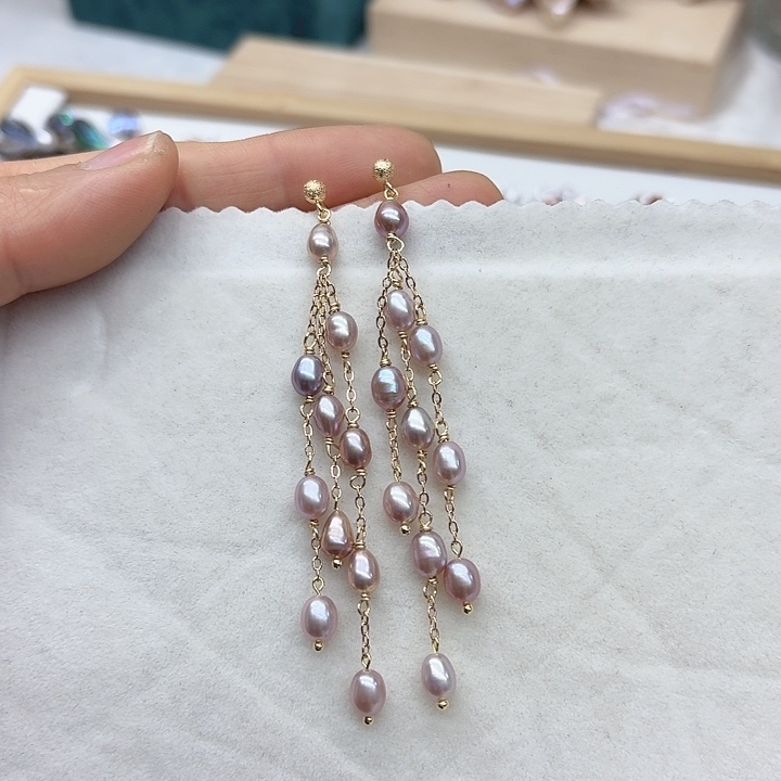 淡水珍珠发饰银S925镶嵌