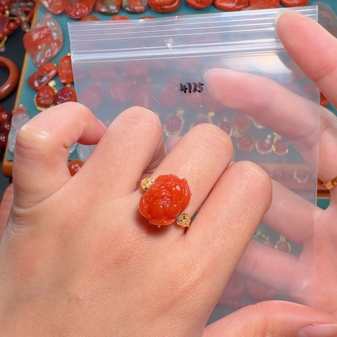 南红玛瑙南红银S925镶嵌