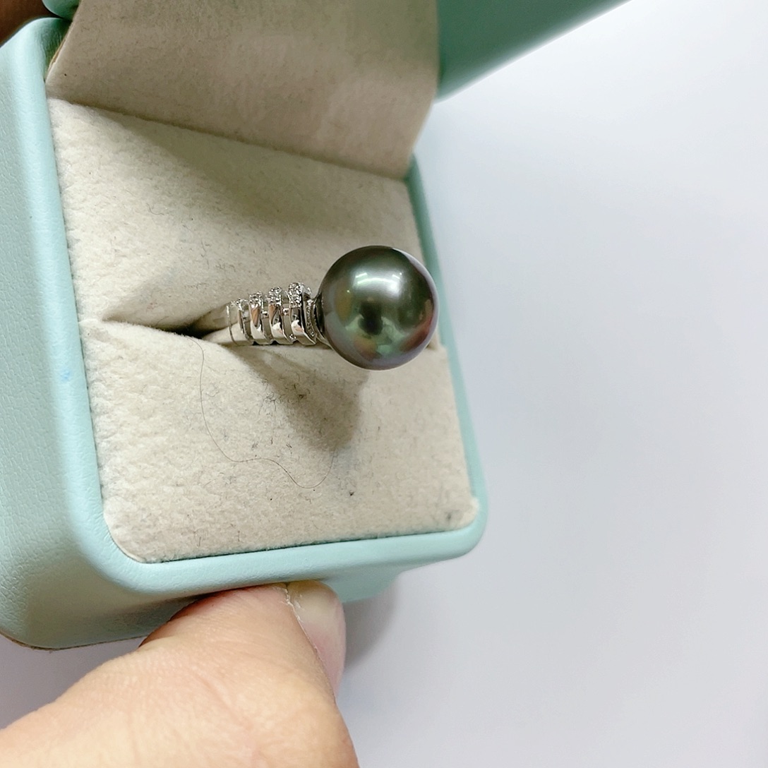 海水珍珠戒指银S925镶嵌