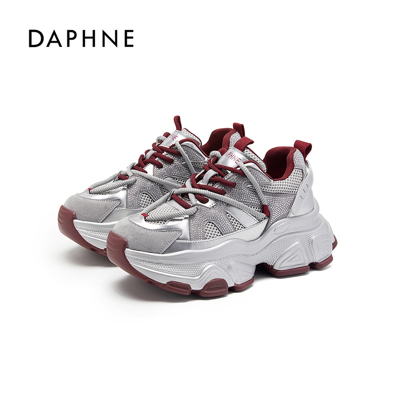 Daphne/达芙妮女鞋2025秋季老爹鞋厚底增高运动休闲时尚百搭网红