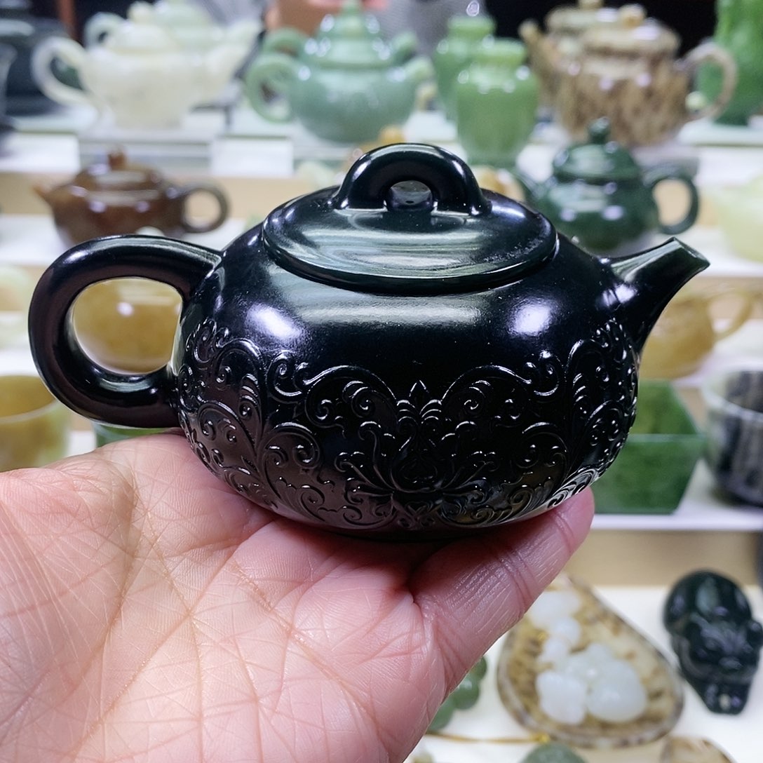 和田玉茶壶未镶嵌180ml