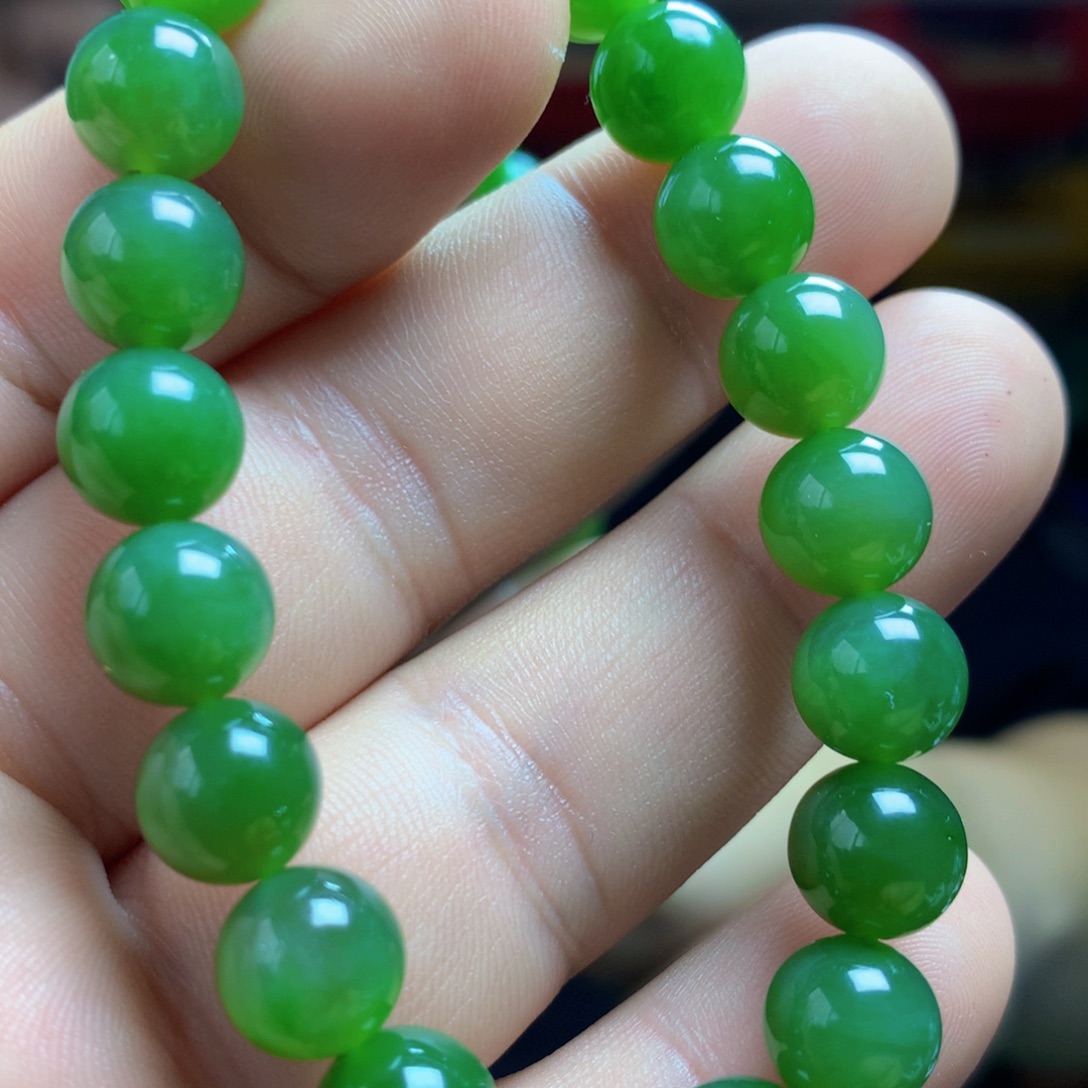 和田玉（碧玉）未镶嵌手链