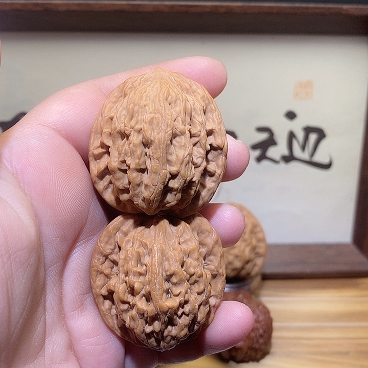 文玩核桃把件37蓟县山地虎头