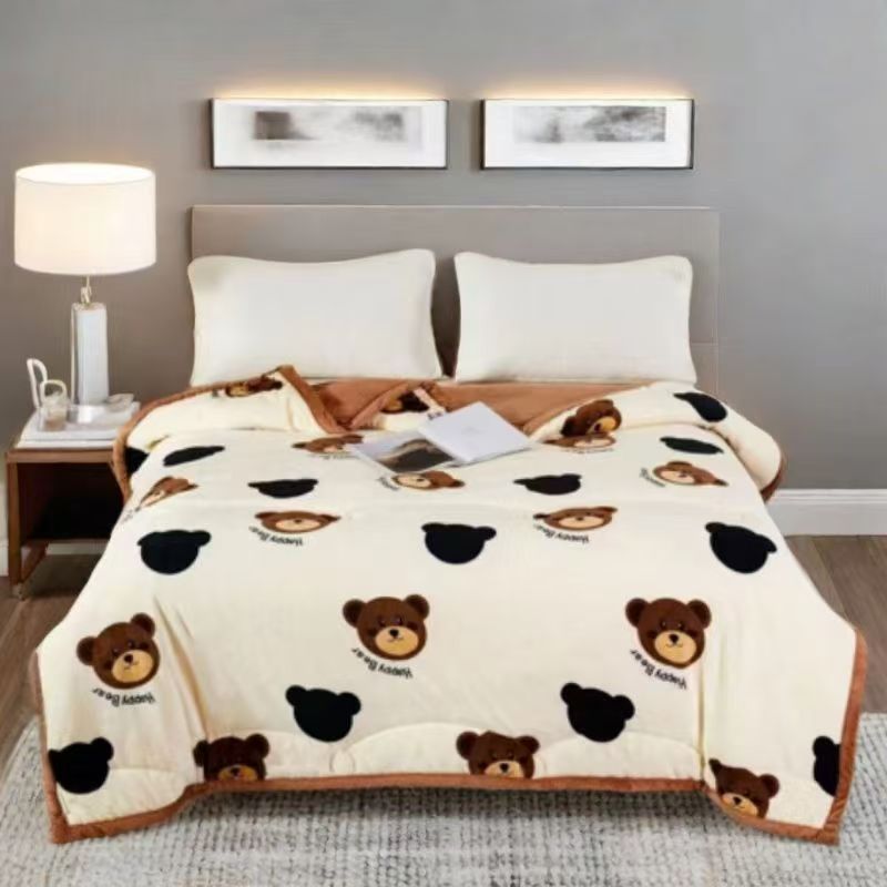 新款冬季加厚保暖牛奶绒被子牛奶绒冬被