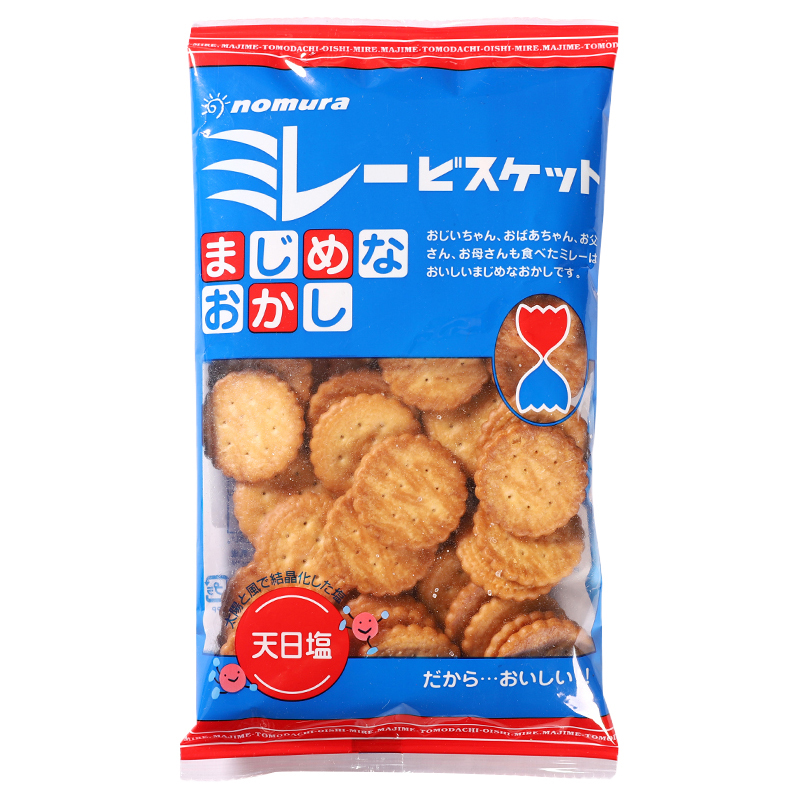 日本进口野村米勒饼干120g解馋办公室零食袋装香脆优质小麦营养