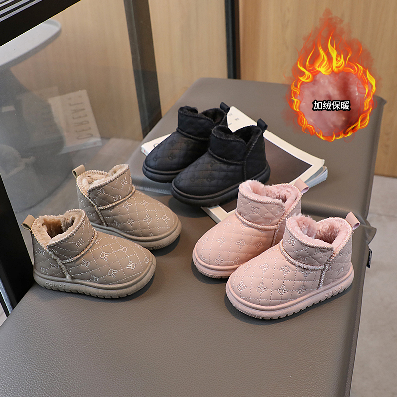 【雪地靴】小童雪地靴男女童宝宝加绒防滑保暖冬鞋 潮