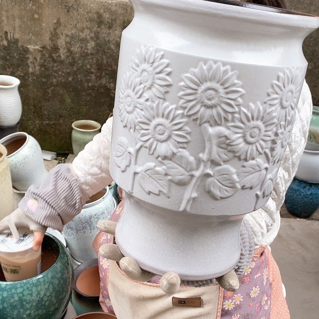 紫砂花盆正品口20高31