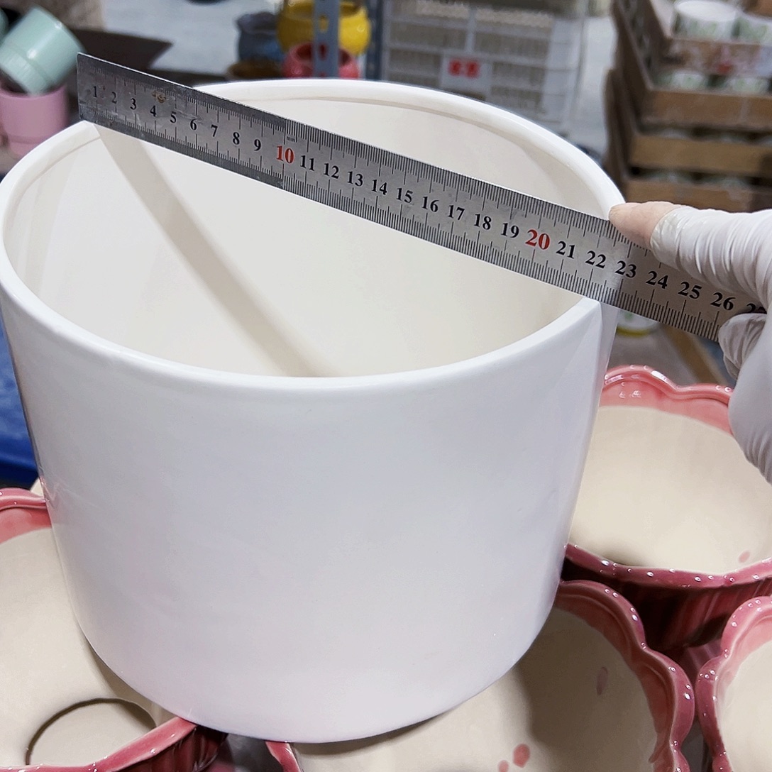 有孔外贸尾单陶瓷花盆凑单10米包邮