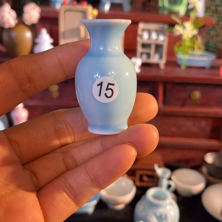 摆件微陶老王迷你花瓶