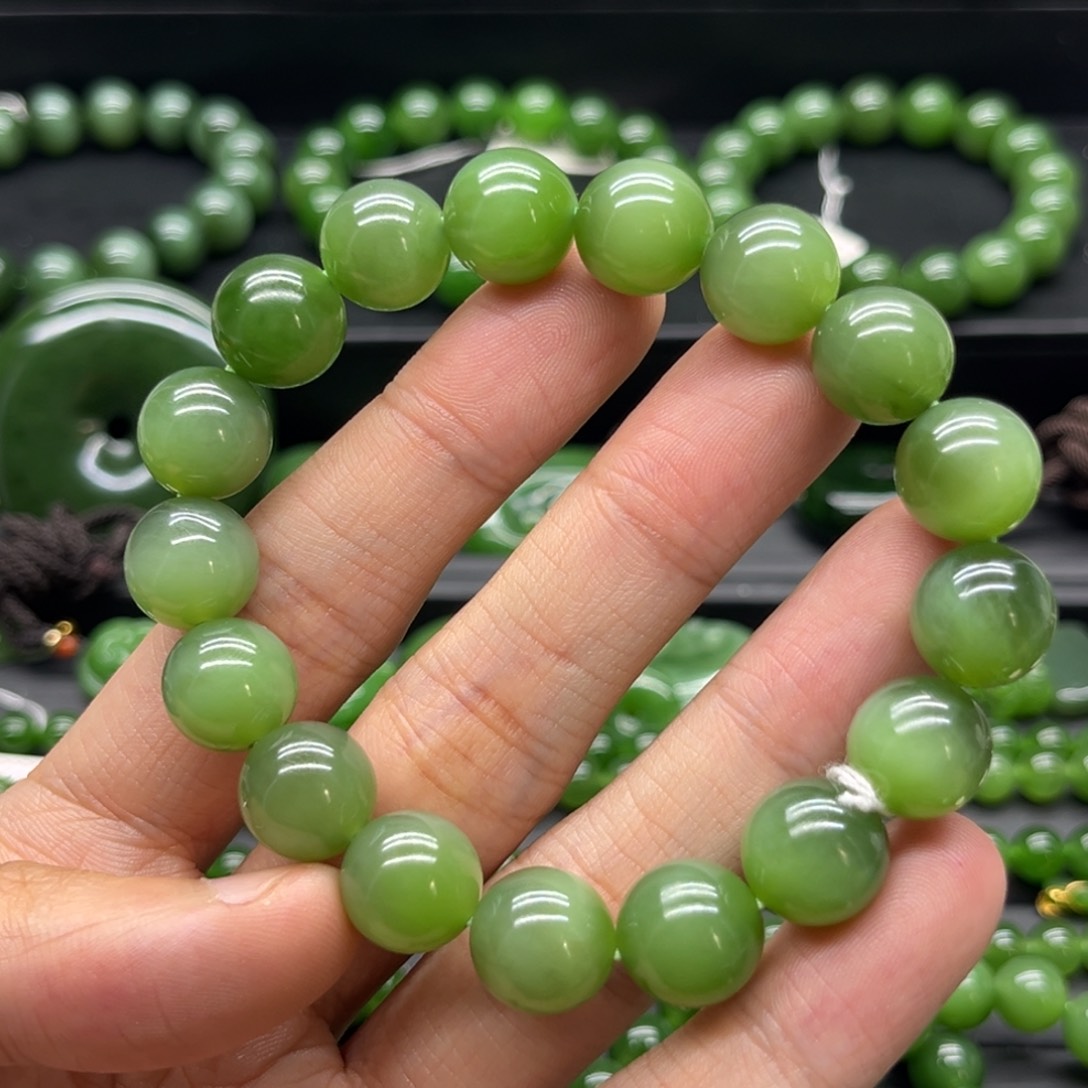 和田玉（碧玉）手链未镶嵌