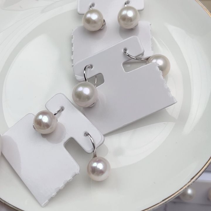 淡水珍珠耳饰银S925镶嵌