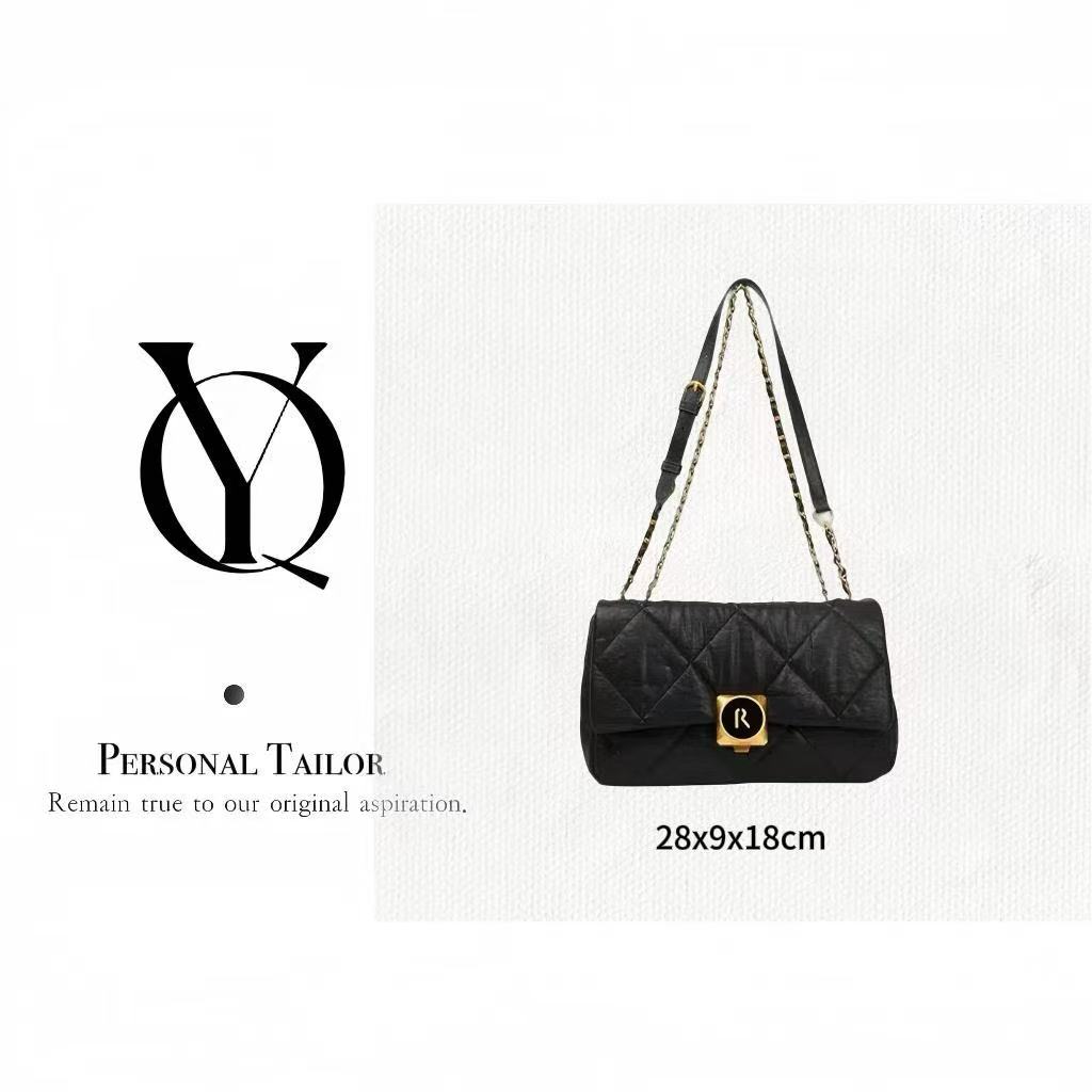 当季新款休闲百搭链条女士单肩包4829黑百搭