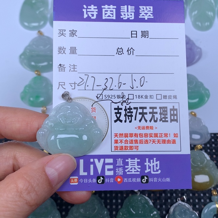 翡翠未镶嵌颈饰天然