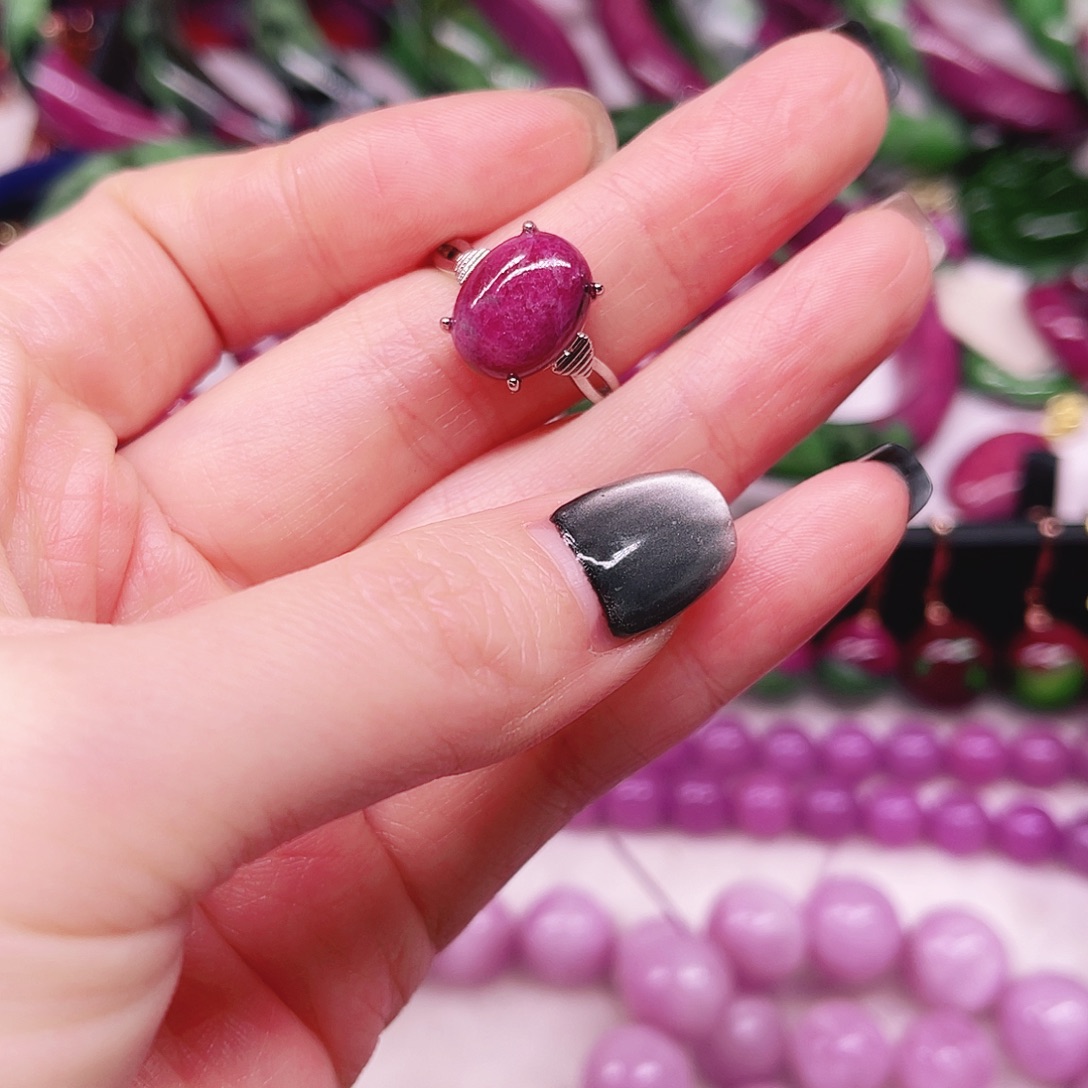 红宝石银S925镶嵌戒指