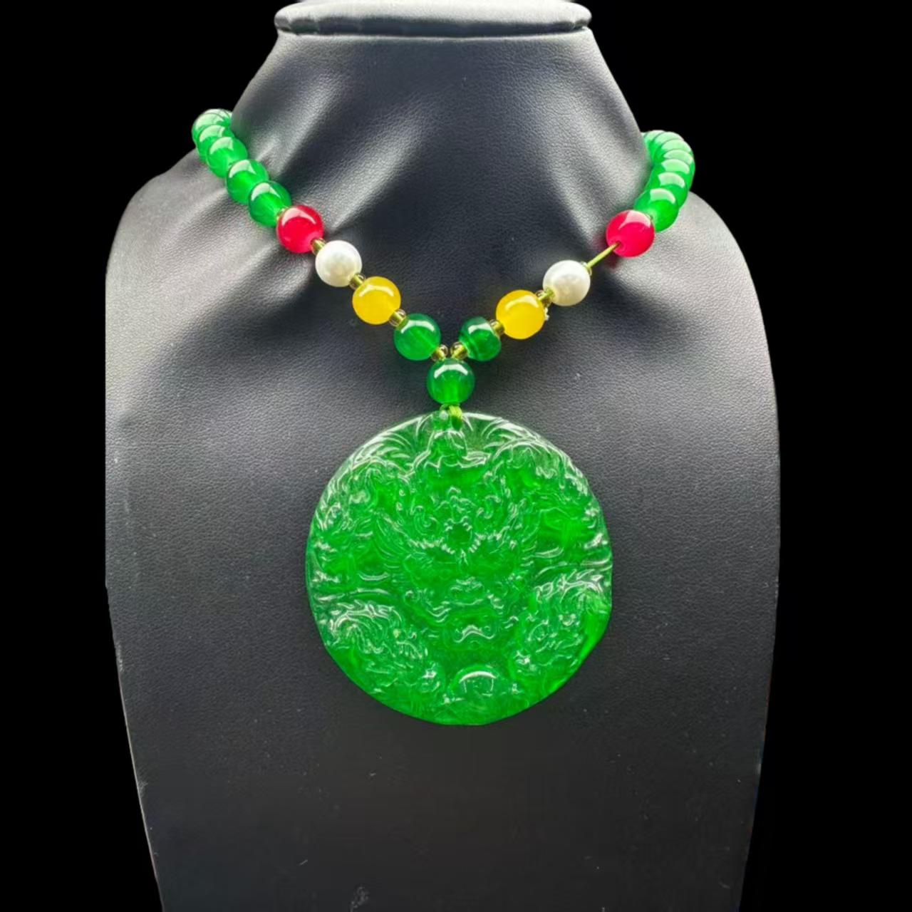 {文会长专属}dsj26精美时尚绿色 龙牌吊坠