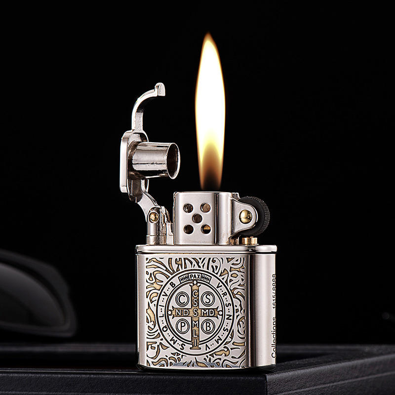 佐罗-康斯坦丁镍双色老九门纯铜精雕煤油打火机原装