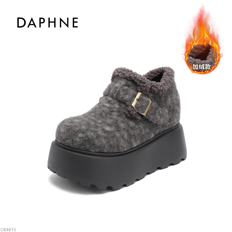 达芙妮棉鞋女2025冬季休闲高帮复古时尚潮流保暖时尚韩版雪地靴J