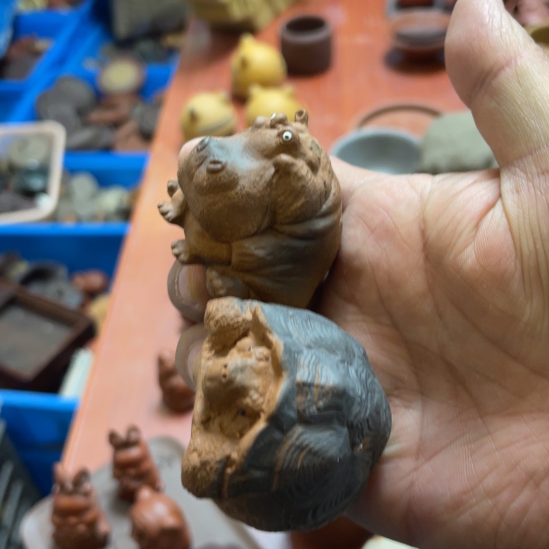 紫砂茶宠紫砂瑕疵