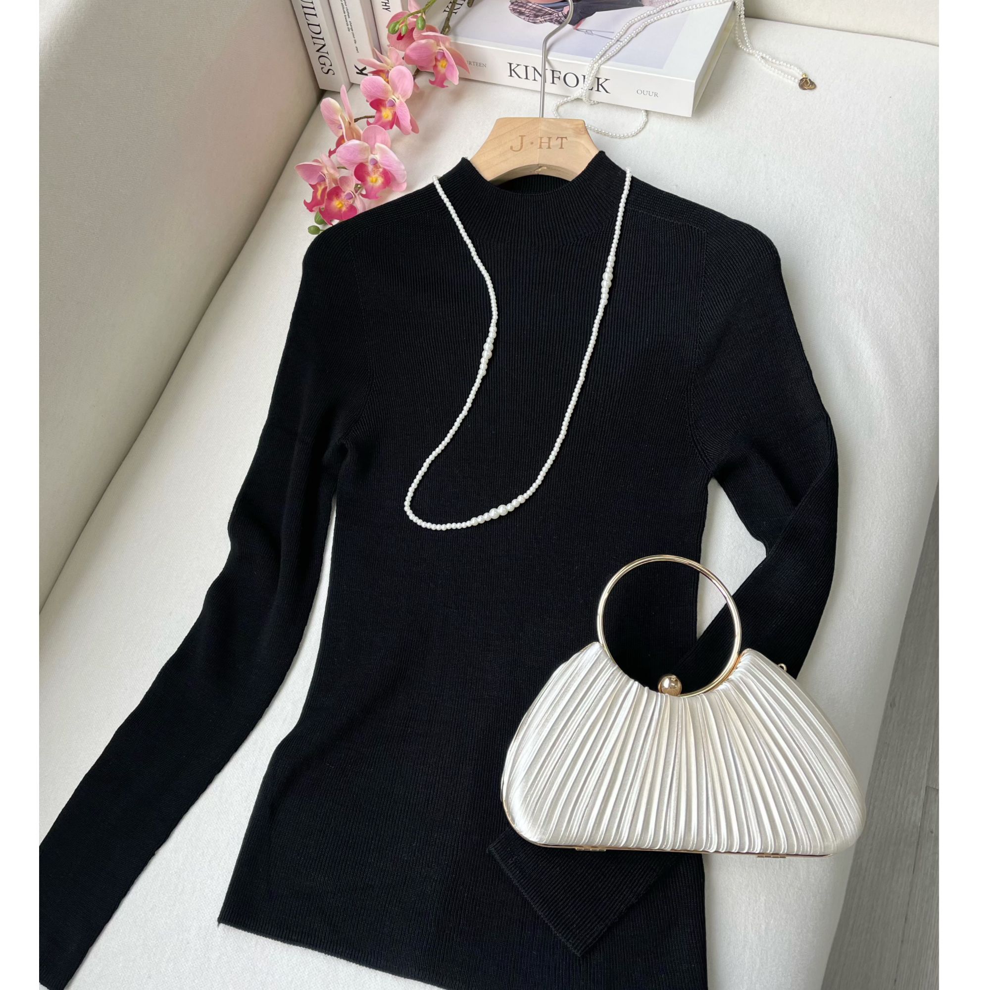 【法式优雅】半高领绒舒暖高定系列.自发热超显瘦弹力气质.知性百搭